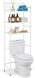 Over-the-Toilet Bathroom Storage Cabinet Organizer | Freestanding Steel Frame Design with 3-Tier Shelves and
