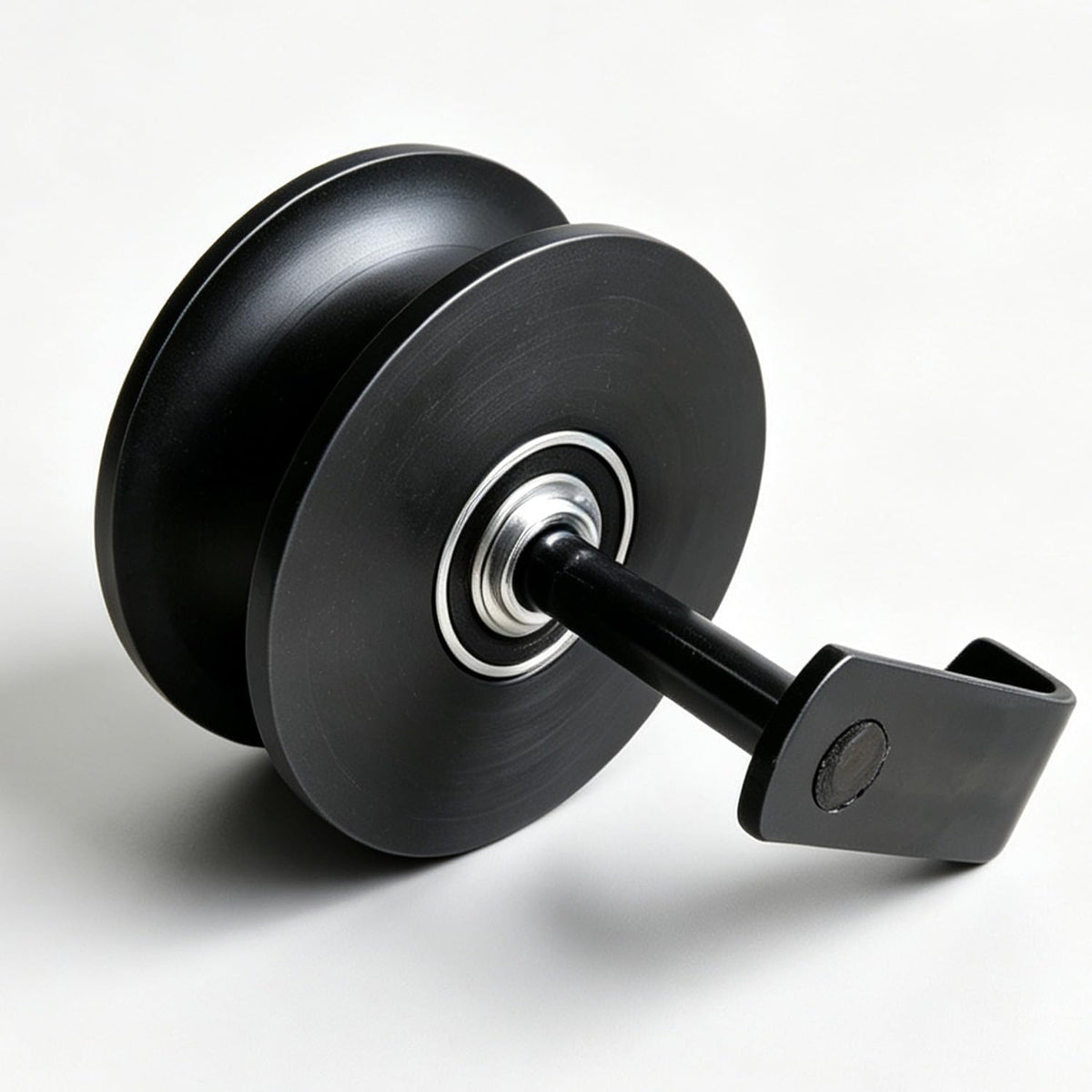 5" Nylon Sliding Track Rollers Hardware, Rear Pipe Track Wheels for 1-5/8" Pipe Track, Sliding Gate Rollers for Chain Link Sliding Gates, Black, 2pcs