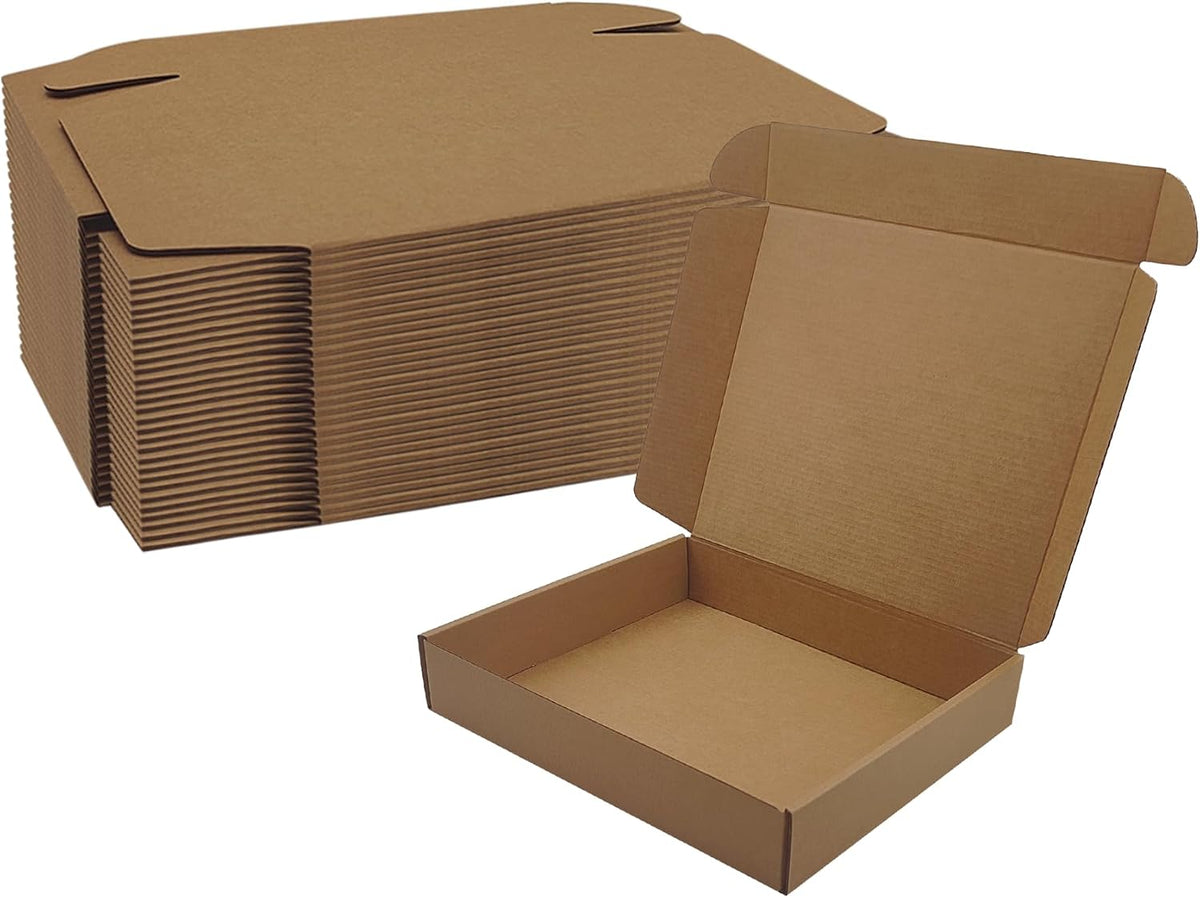 Brown Shipping Boxes 11x9x2 Inches 28 Pack, Corrugated Packaging Mailers
