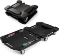 43" x 22" Foldable Creeper, 350LBS Mechanic Creeper with Soft Padded Headrest, Magnetic Tool Tray, Heavy-Duty Rolling