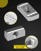 GZBEVITAR Strut Channel Nuts 3/8"-16 No Spring (120 Pcs)