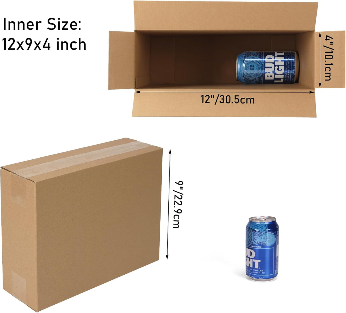 40 Packs 12x9x4 Shipping Boxes, Brown Mailing Boxes
