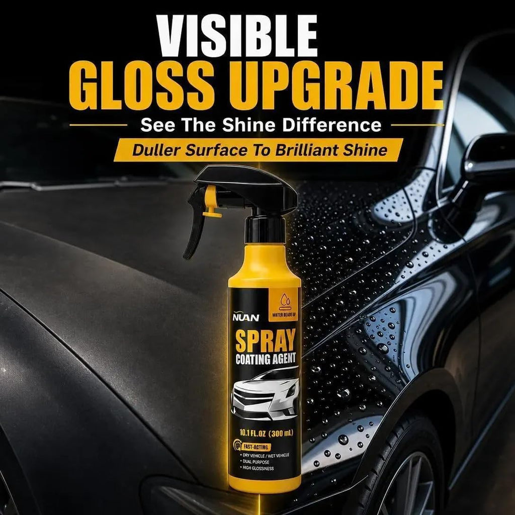 2-in-1 Nano Car Coating Spray, Upgraded Spray Coating Agent, Hydrophobic Ceramic Coating for Cars, Gloss Paint Kit
