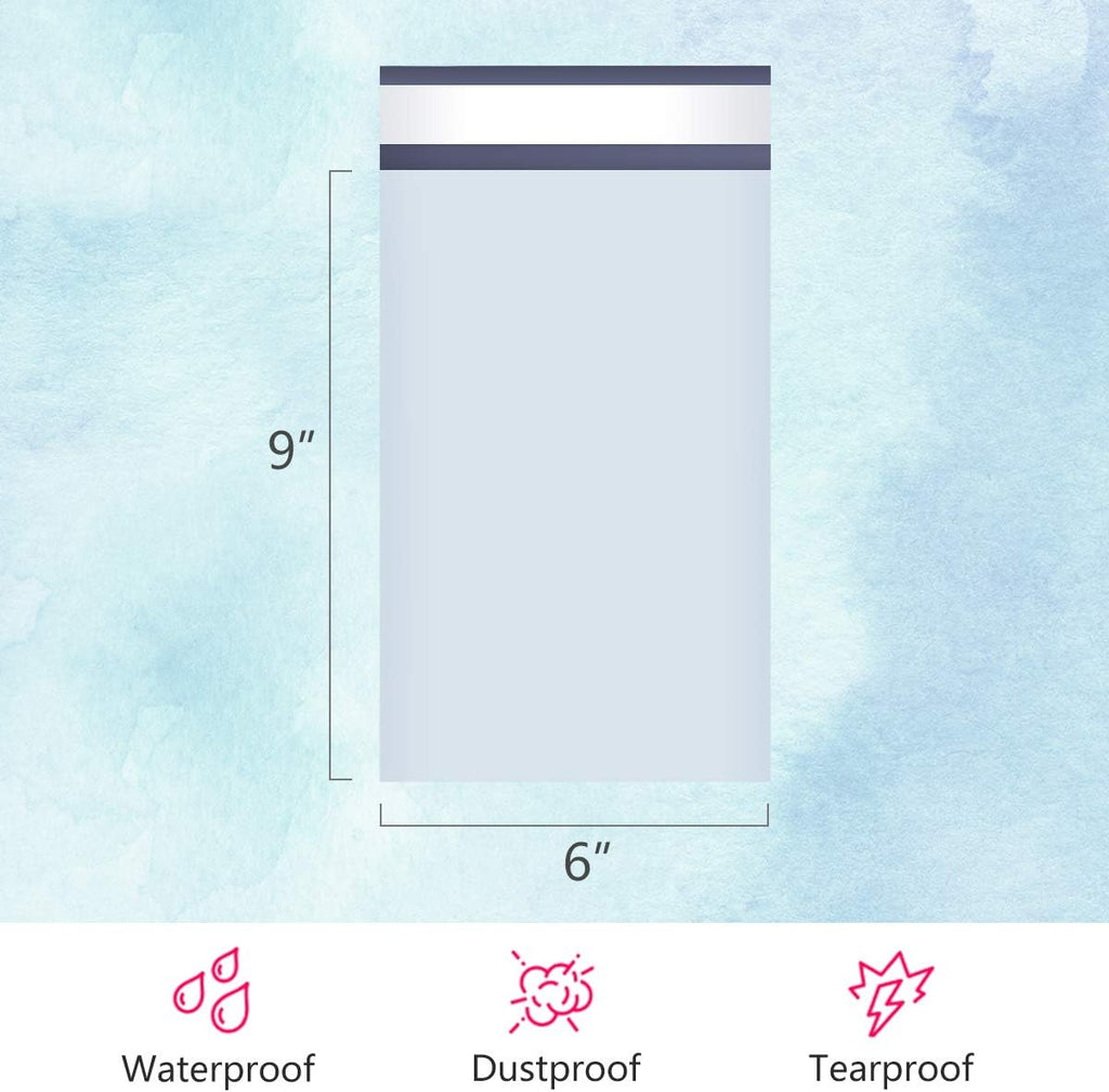 Small Poly Mailers 6x9 Inch White 200 Pack Plastic Shipping Bags