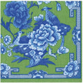 Green And Blue Plate Paper Cocktail Napkins - 20 Per Package