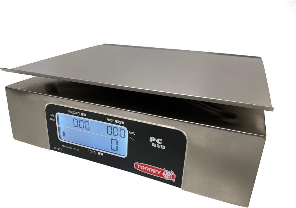Price Computing Scale PC-40L NTEP Legal for Trade 40 LB X 0.01 LB,Pan Size 11"X14",RS232, New