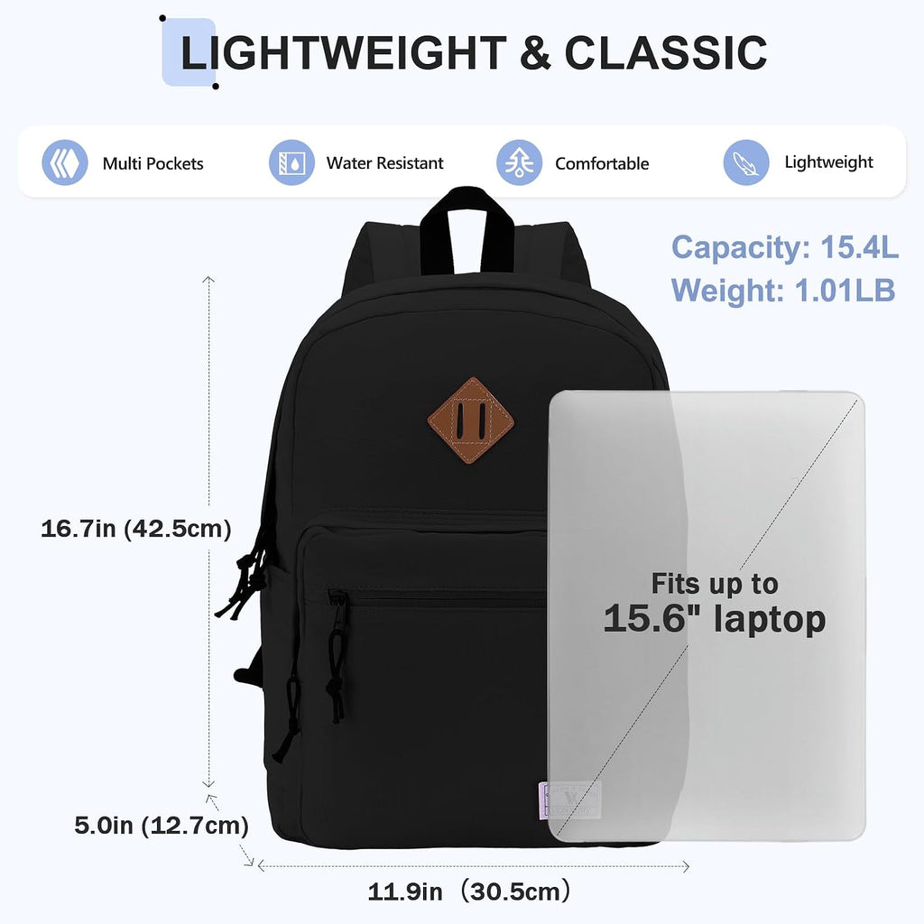 Kids Backpack for School Travel,16.7 Inch Lightweight Bookbag | Small School Bag for Boys Girls, Adjustable Straps