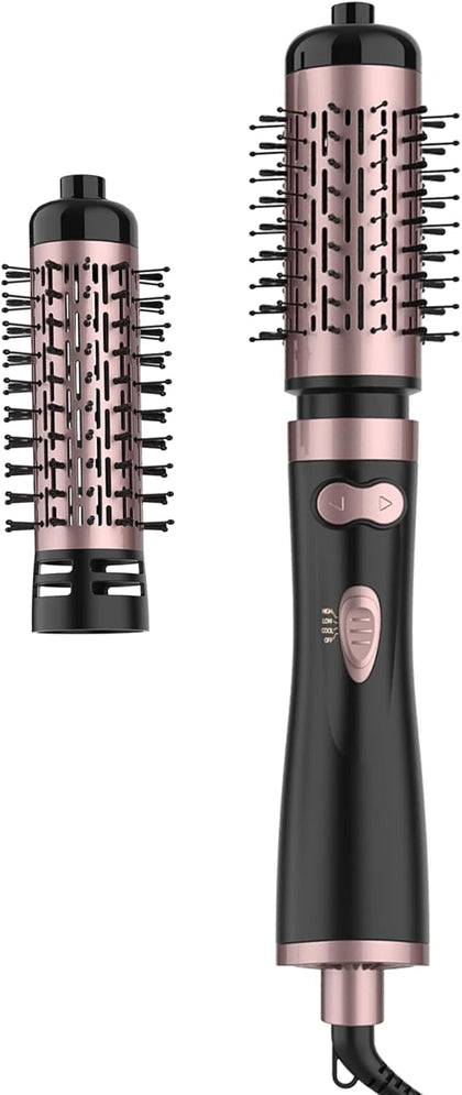 Rotating Hair Dryer Brush, 4-in-1 Hot Air Styler and Rotating Brush, Rotating Blow Dryer Brush with 2 Detachable