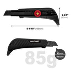 18mm Heavy Duty Utility Knife with Fin Design, Ratchet for Quick Blade Changes, Multi-purpose sprayed non-slip grip