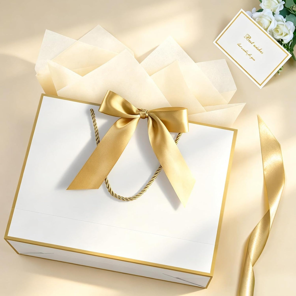 Gift Bags with Handles, 11" Small Gift Bags with Tissue Paper