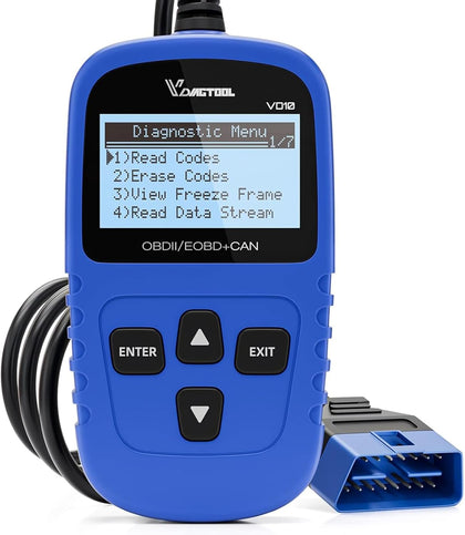 VD10 OBD2 Scanner Code Reader Car Diagnostic Tool Engine Fault Code Reader for Turn Off CEL with Freeze Frame/I/M