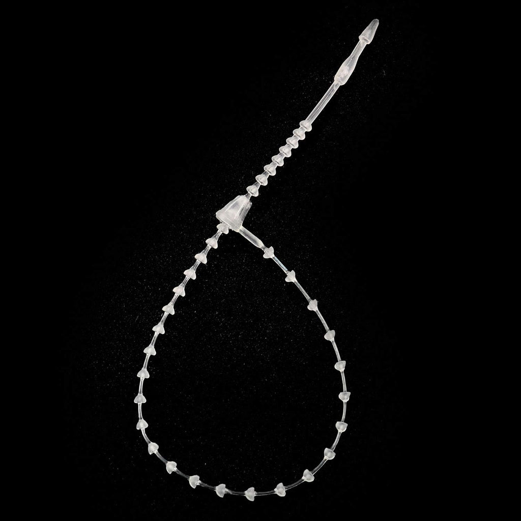 Snap Lock Pin 1000PCS 5Inch Clear Plastic Adjustable Beaded Tie Lock Pin Security Loop Snap Tag Fasteners