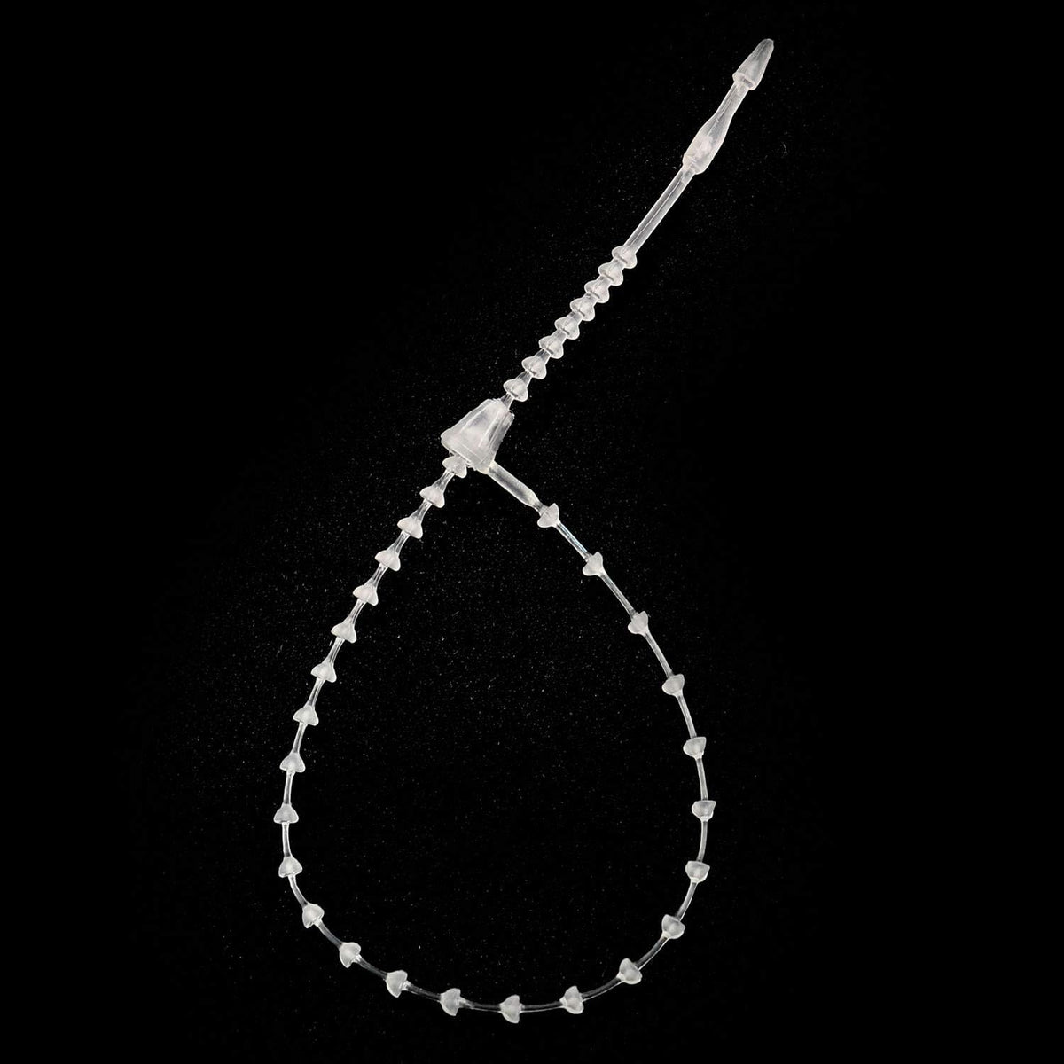 Snap Lock Pin 1000PCS 5Inch Clear Plastic Adjustable Beaded Tie Lock Pin Security Loop Snap Tag Fasteners