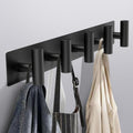 Coat Rack Wall Mount - 5 Coat Hooks, Towel Racks for Bathroom Robes Bags Keys, Hat Rack Wall Towel Hooks Organizer