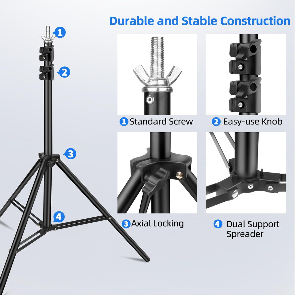 Green Screen Stand 7x5 ft(HxW) with 6.5x5 ft Backdrop Kit | Chromakey
