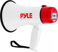 Rechargeable Bullhorn Megaphone with Voice Recording, AUX Input & Siren, USB-C Fast Charging, 1200-Yard Voice Range