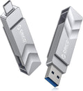 128GB USB Flash Drive SSD, External TLC NAND Solid State Drive Up to 400MB/s Read, 300MB/s Write High Speed USB-C &
