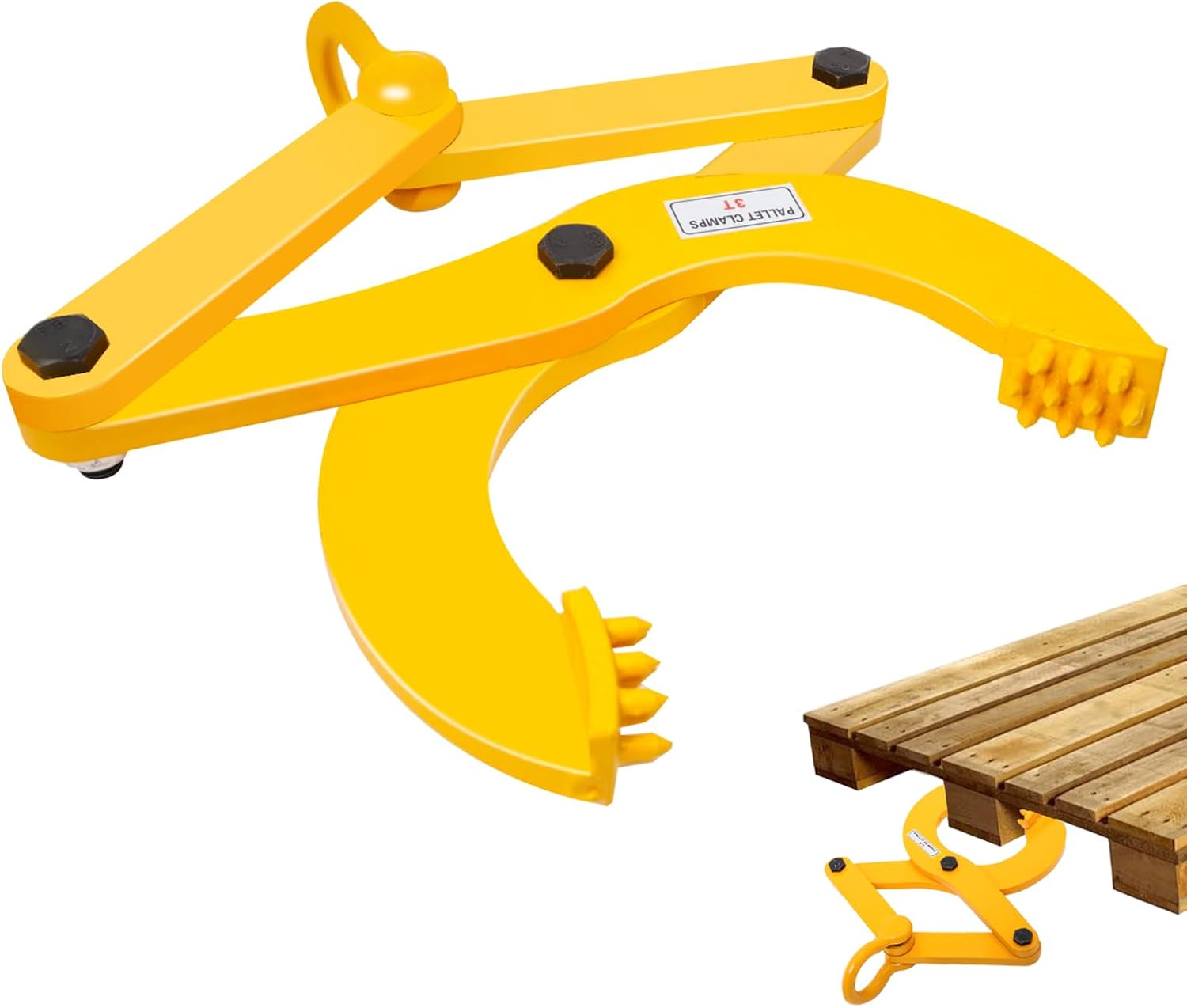 Pallet Puller,3T/6600 LBS Capacity Pallet Jack Puller,Heavy Duty Single Scissor Clamp for Forklift Chain,Pulling