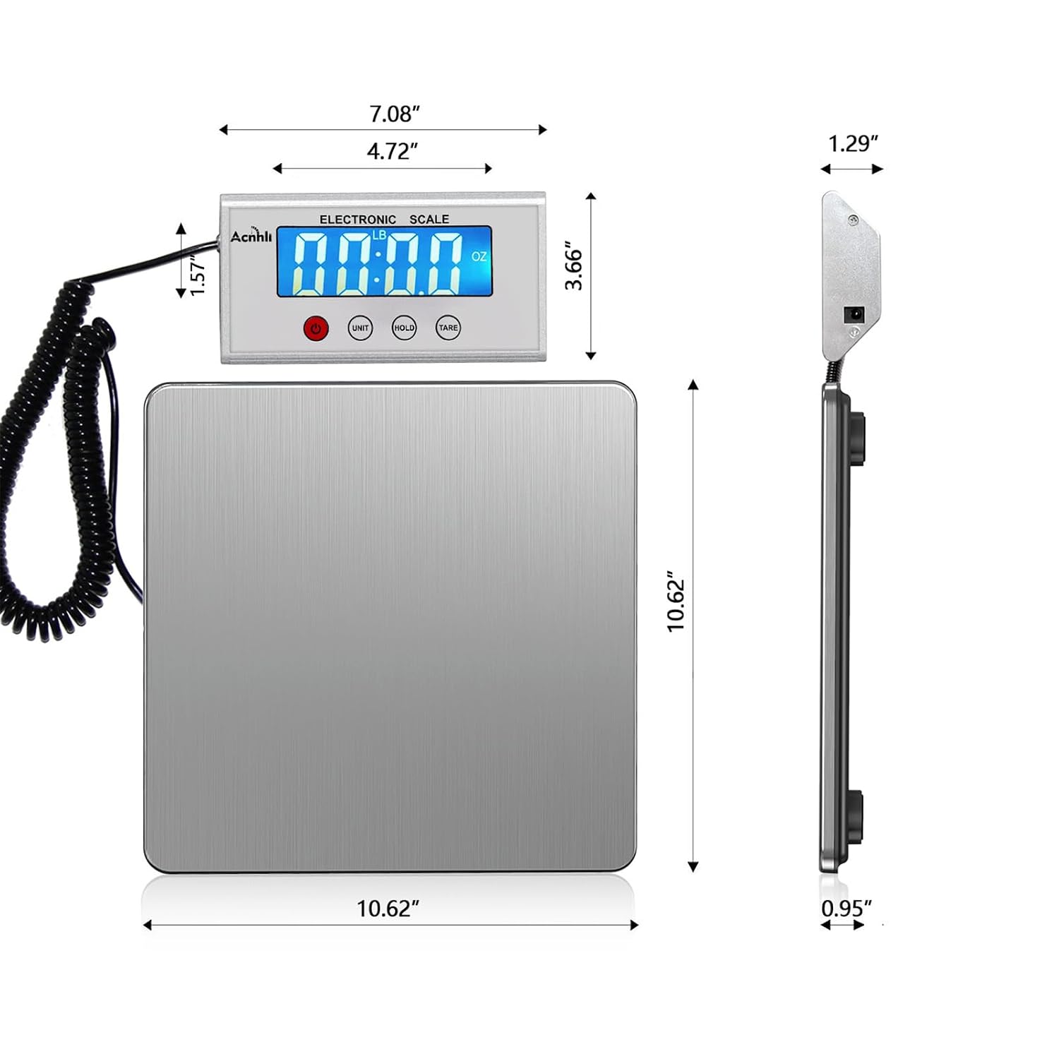 Digital Shipping Scale, 440lb Heavy Duty Stainless Steel Postal Scale for Packages, Mailing,Ideal for Home, Office