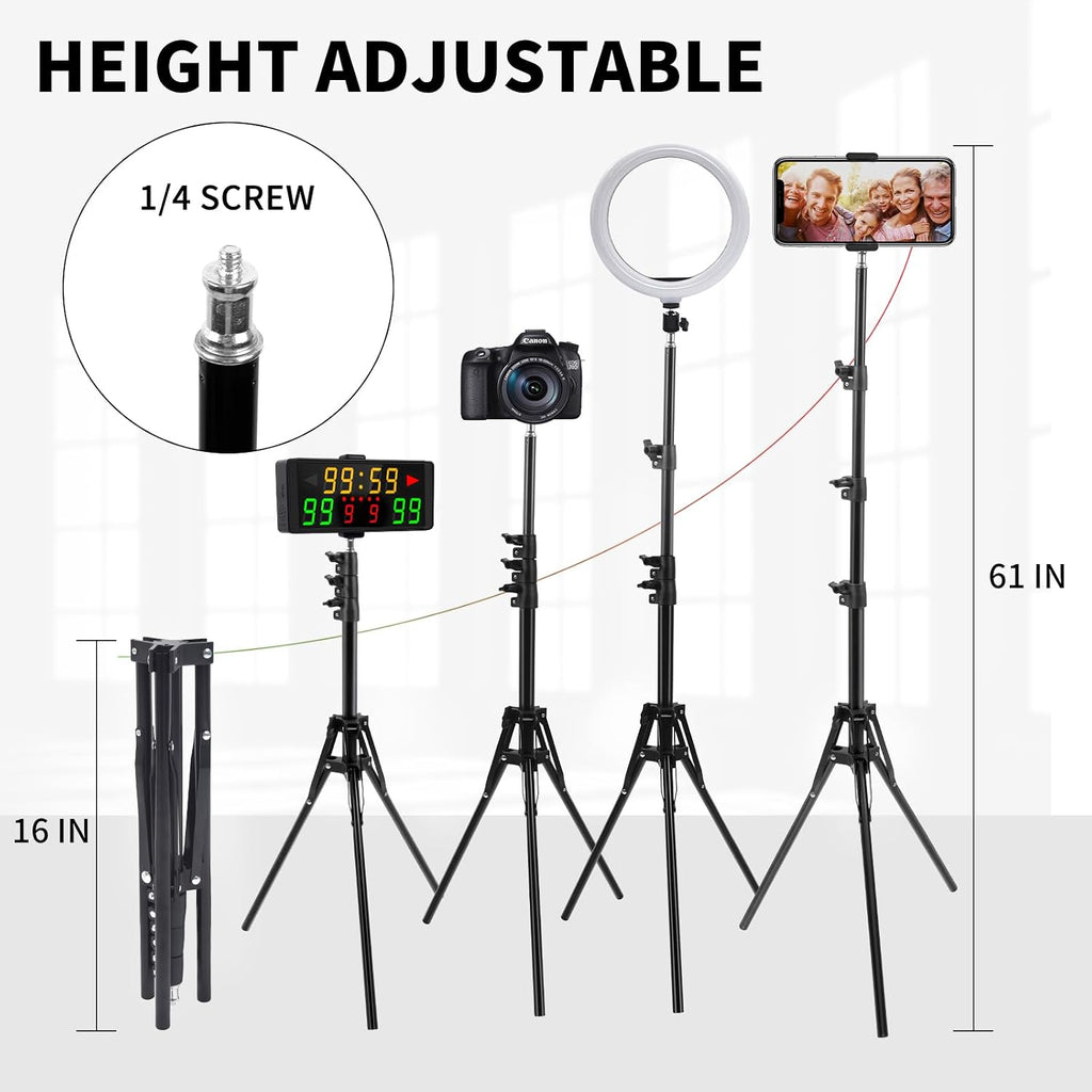 LED Electronic Scoreboard Digital Score Keeper with Remote & Tripod, Basketball Scoreboard with Shot Clock & Timer &
