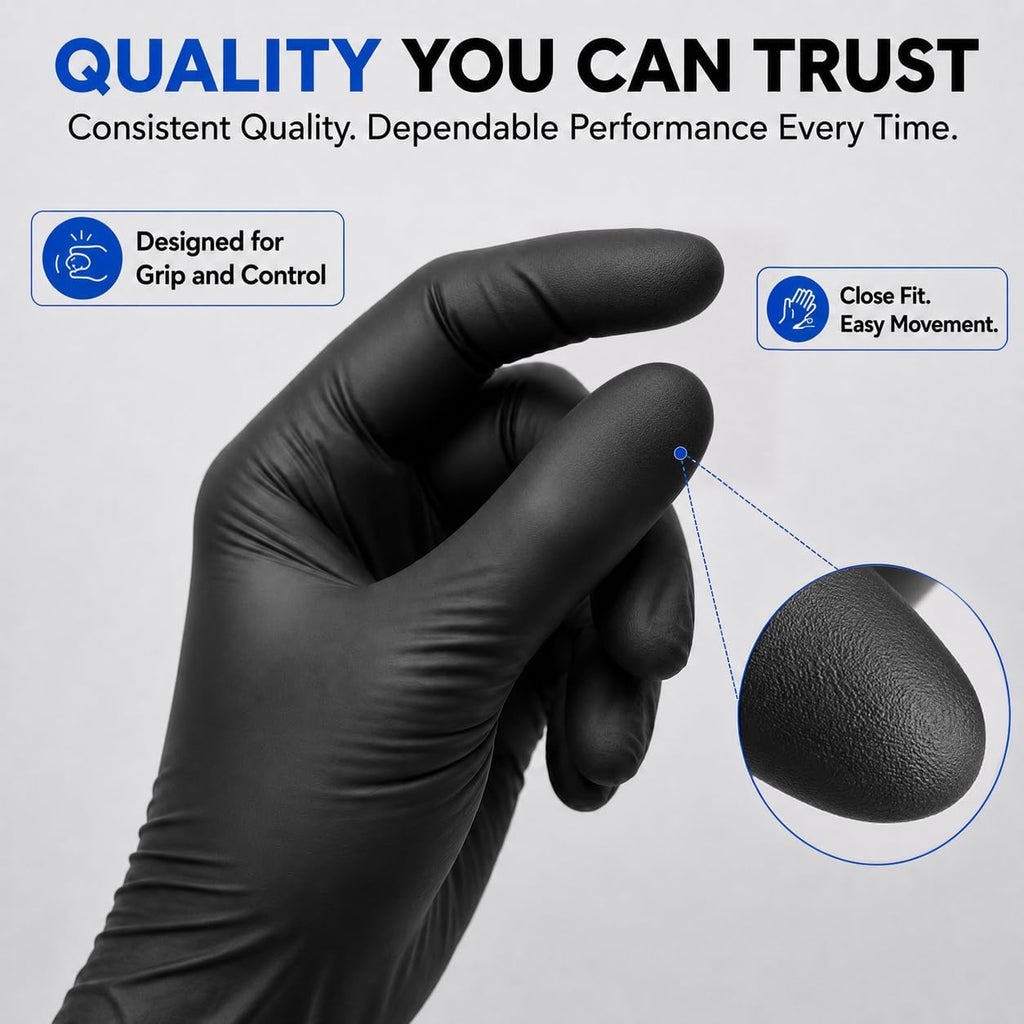 Nitrile Disposable Gloves, Food Grade, 5 Mil, Large 100 Count