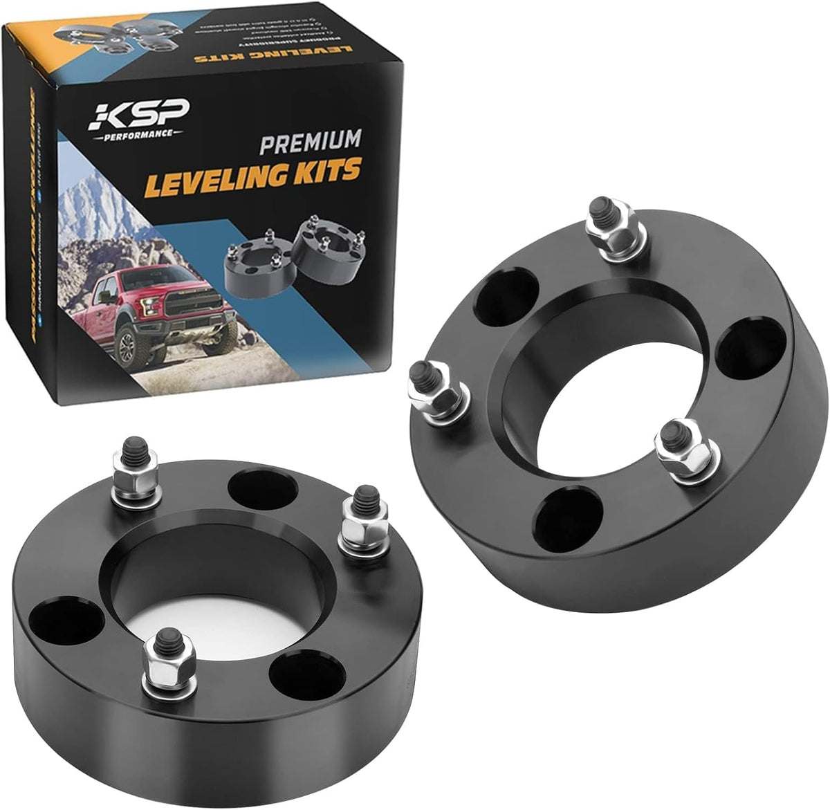 KSP 2.5" Front Leveling Lift Kits for F150 2004-2026, 2.5in Chassis Level Kit Compatible With Expedition 2003-2018, Mark LT, 2pcs Auminum Suspension Strut Spacers Work On shock Absorber