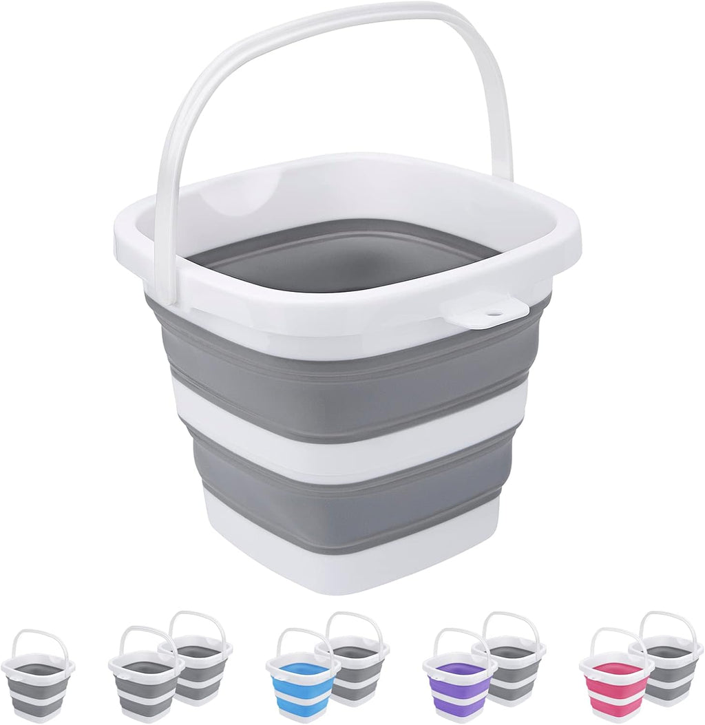 Collapsible Bucket, 5L 1.3Gallon Small Cleaning Mop Buckets for Household Outdoor Car Washing Tub Plastic Foldable