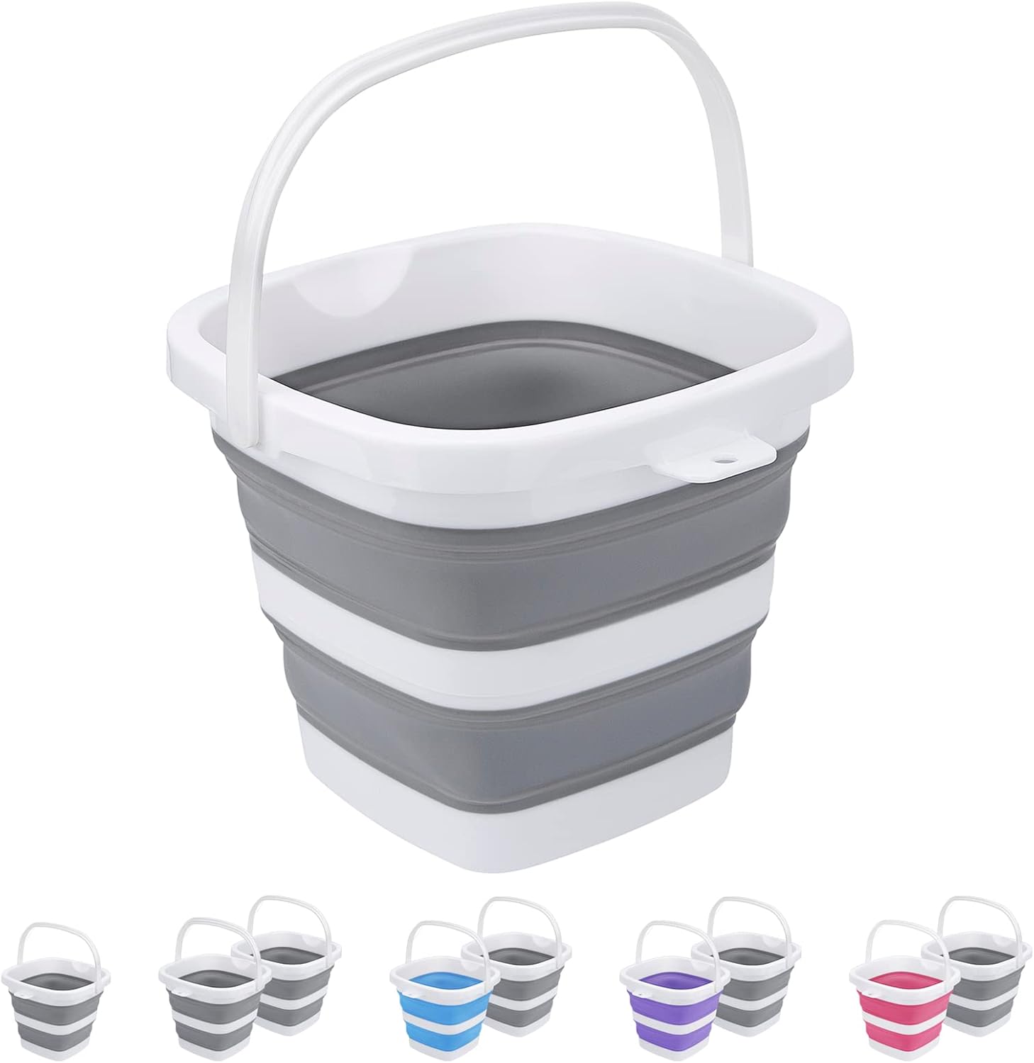 Collapsible Bucket, 5L 1.3Gallon Small Cleaning Mop Buckets for Household Outdoor Car Washing Tub Plastic Foldable
