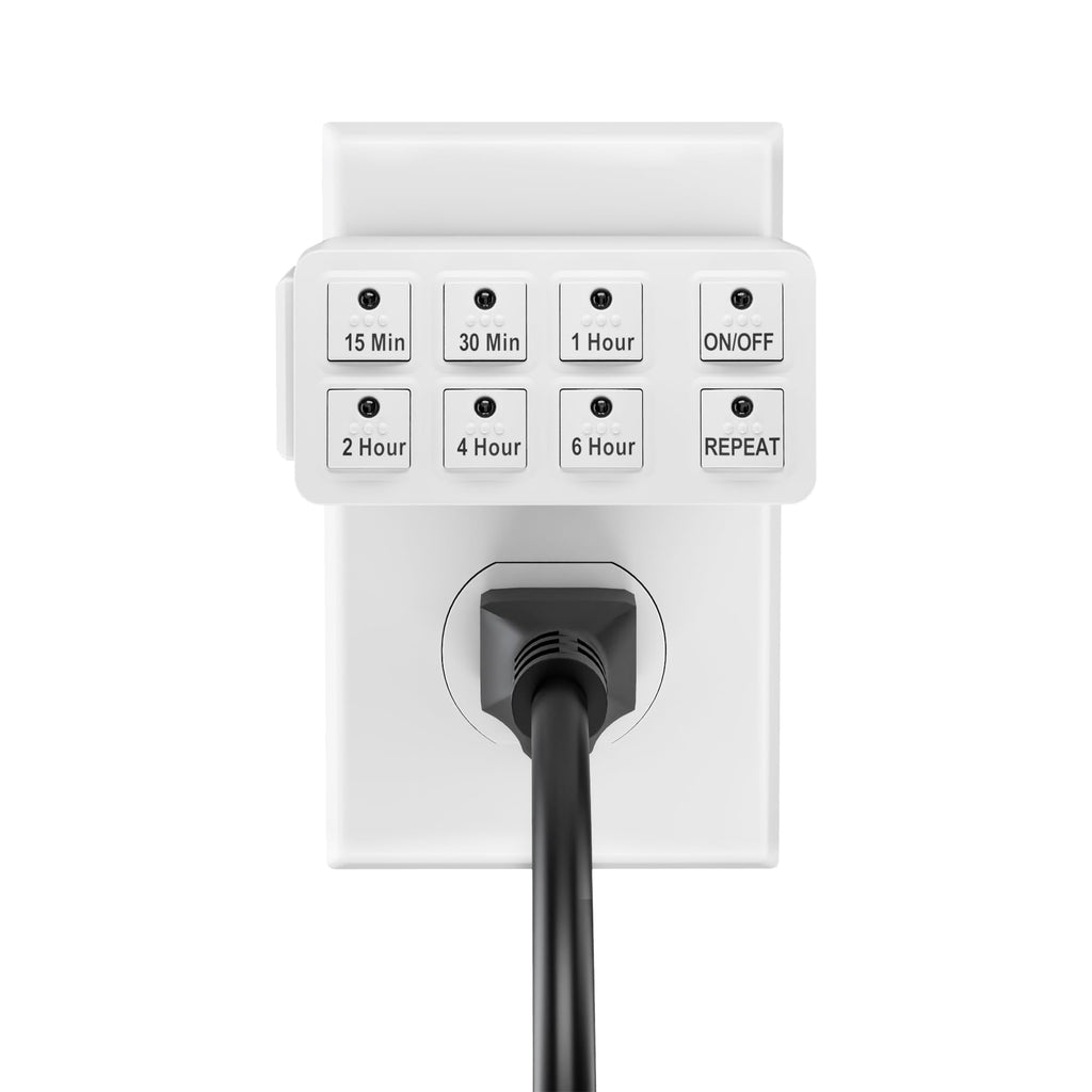 BN-LINK 2 Pack Indoor Countdown Timer with Repeat Function, 3-Prong