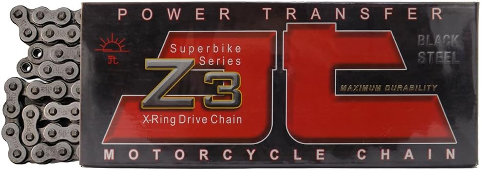 JT Chain JTC525Z3120RL (525 Series) Black Steel 120 Link Super Heavy Duty X-Ring Chain with Connecting Link