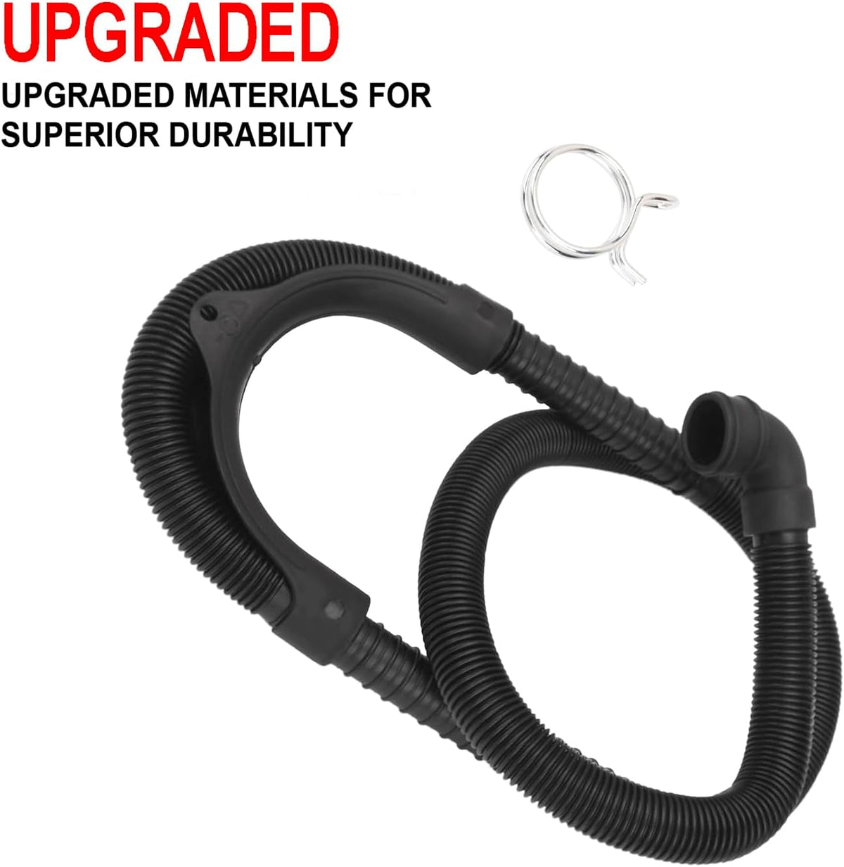 Upgraded Washer Drain Hose Replacement for Whirlpool WTW5020SW0 WTW5025SW0 WTW5057LW0 WTW5057LW1 WTW5100HC0 WTW5100HC1 WTW5100HC2 WTW5100HC3 WTW5100HC5 WTW5100HW0 WTW5100HW2 WTW5100HW3 WTW5100HW5