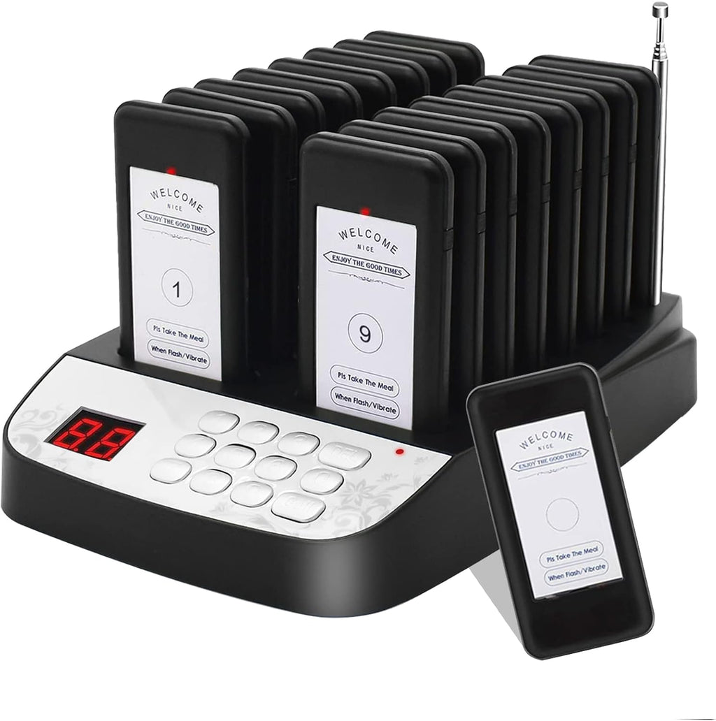 Restaurant Pager System, Pagers for Restaurants 1640ft Range, Waterproofs