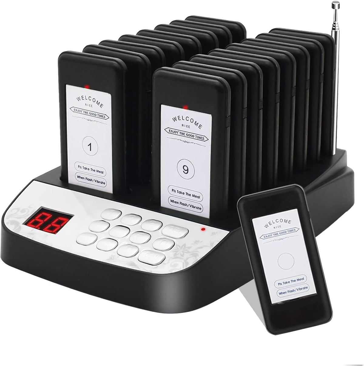 Restaurant Pager System, Pagers for Restaurants 1640ft Range, Waterproofs