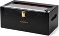 12-Inch Bamboo Plastic Wrap Dispenser with Cutter, Black
