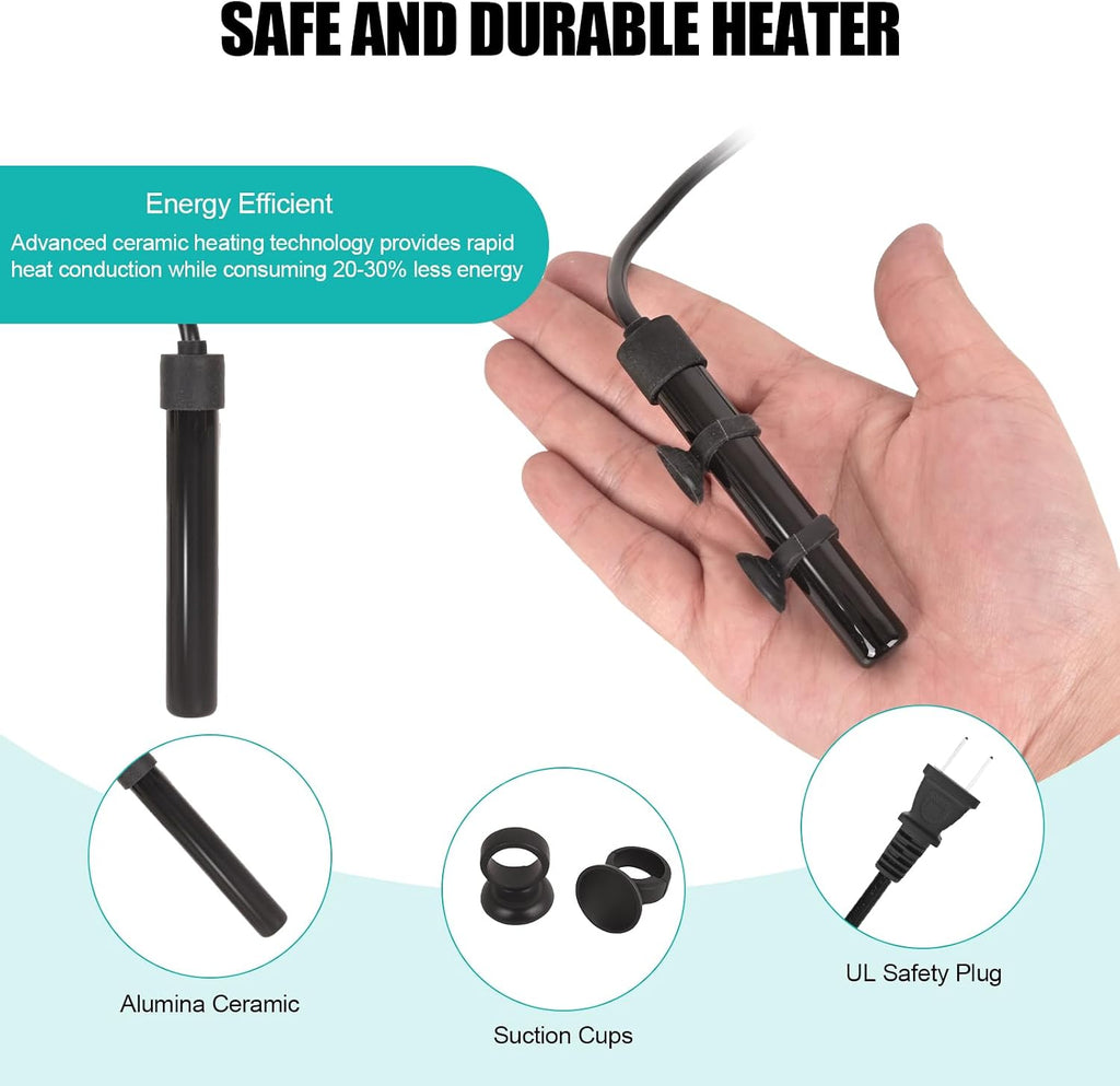 USB 10W Mini Aquarium Heater Alumina Ceramic for 1 Gallon Betta Tanks