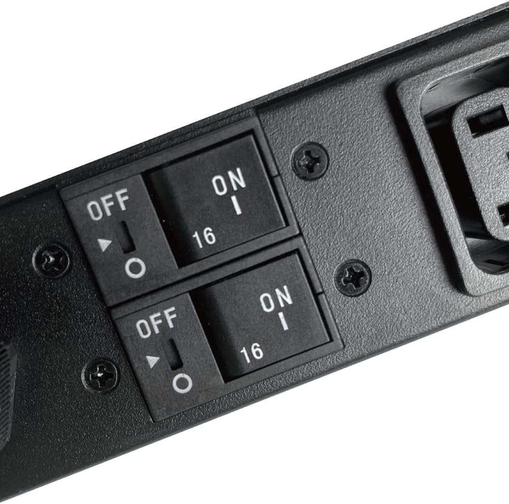 Rack Mount Power Strip - 240V 30A 2C19 & 10 C13 outlets PDU with 20,000 amp Surge Protector, Volt & Amp Meter for