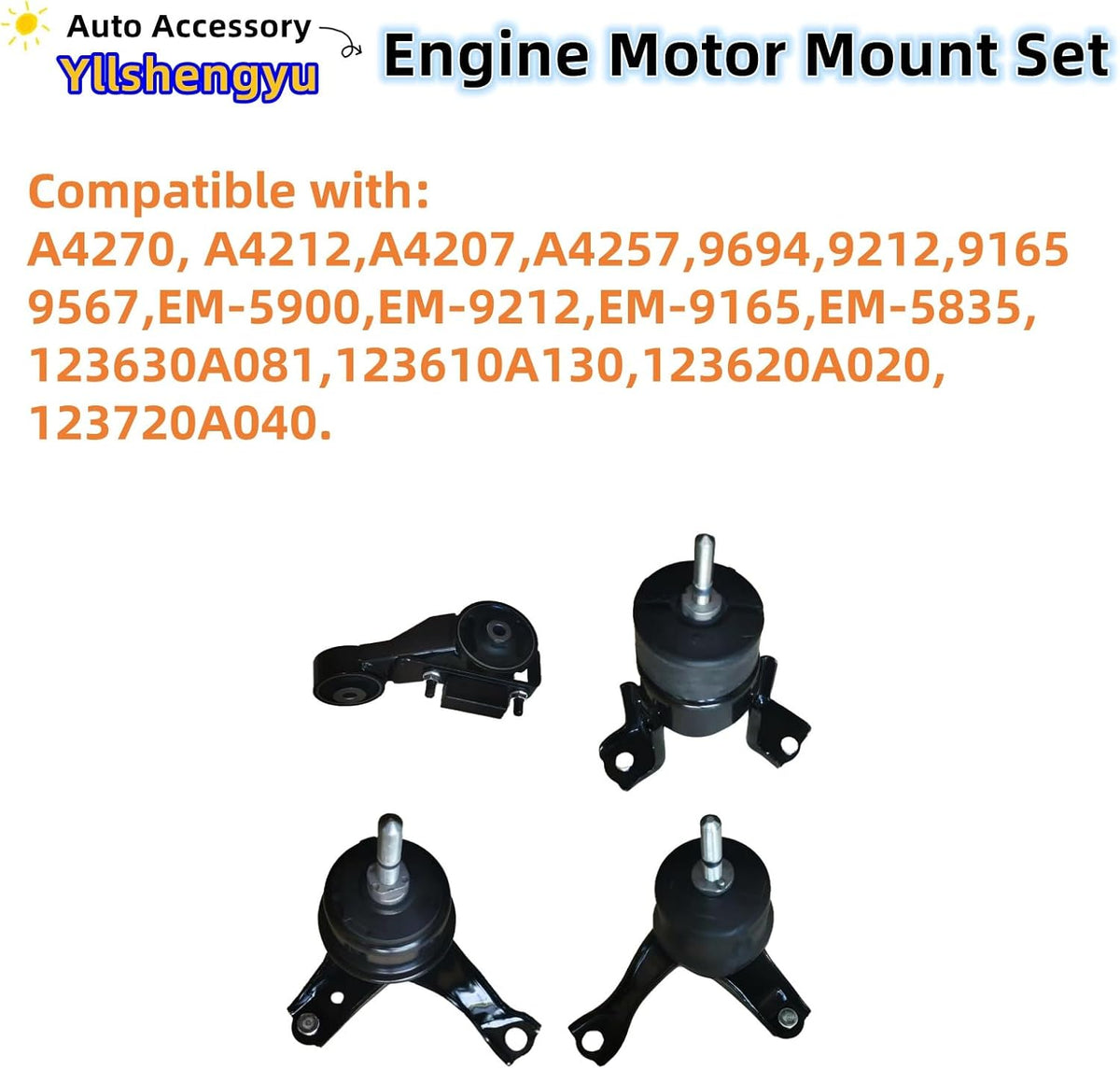 Engine Motor Transmission Mount Kit for Sienna 2004-2006