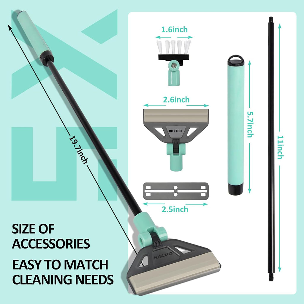Aquarium Algae Scraper, Stainless Steel Glass Cleaner | 5 Stainless Blades, Adjustable Head, Safe for Glass