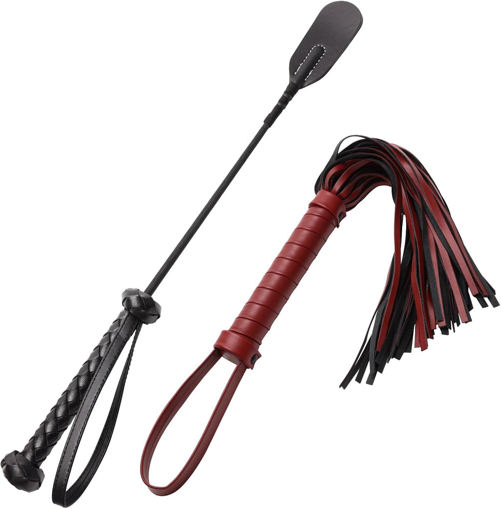 2 PCS Riding Crop for Horse, 18 Inch Horse Whip, 20 Inch Riding Crop