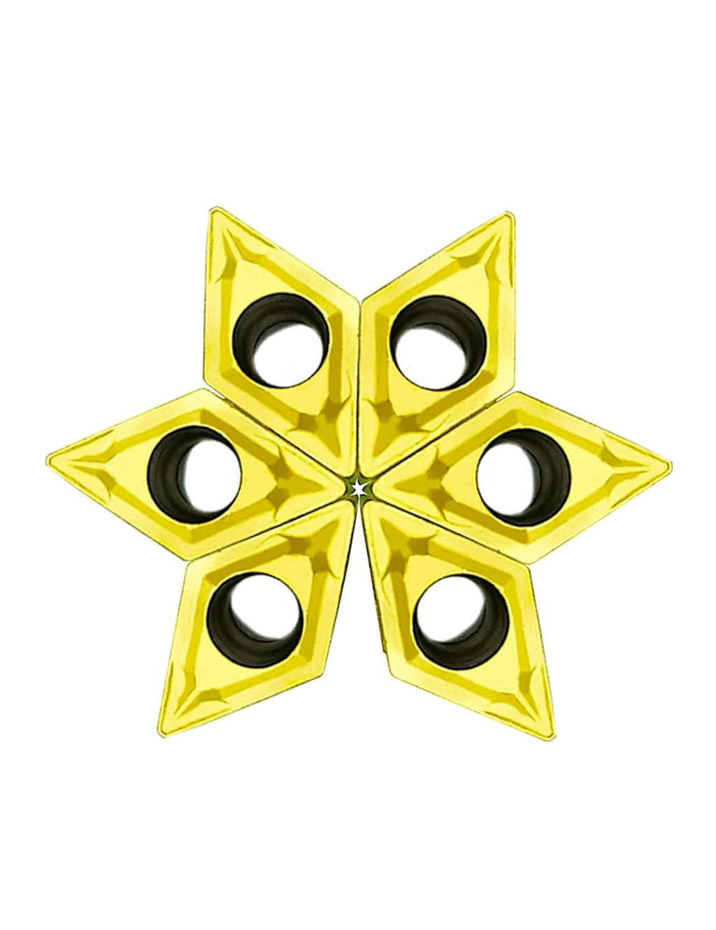 Carbide Inserts for Lathe Tool Holder - 10PCS DCMT21.51 Indexable Solid Carbide Turning Insert Blade