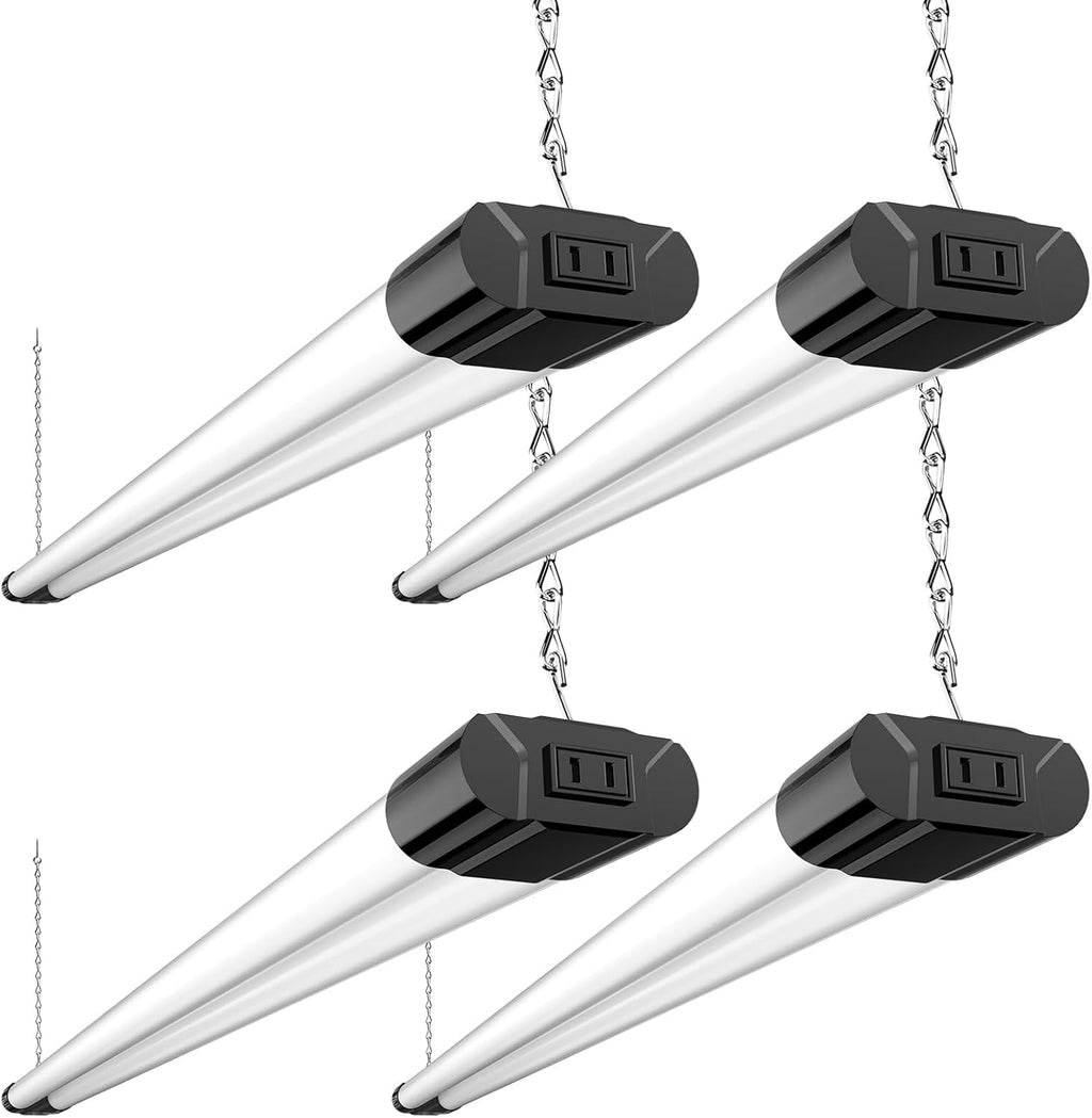 BBOUNDER 4Pack 4FT LED Shop Light, 65000K, 40W=250W, Linkable for Garage