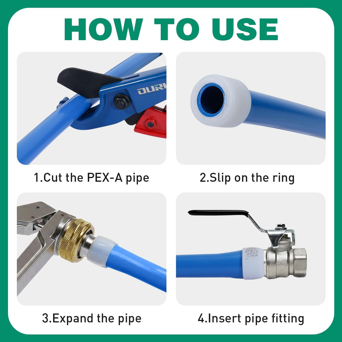OURU 1/2 Inch PEX-A Expansion Rings/Sleeves, 60 Pack