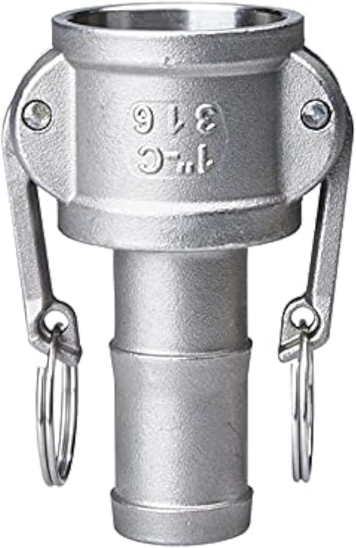 Beduan 316SS Type C CamLock&Groove Hose Fitting 1-1/2 Hose Shank Barbed