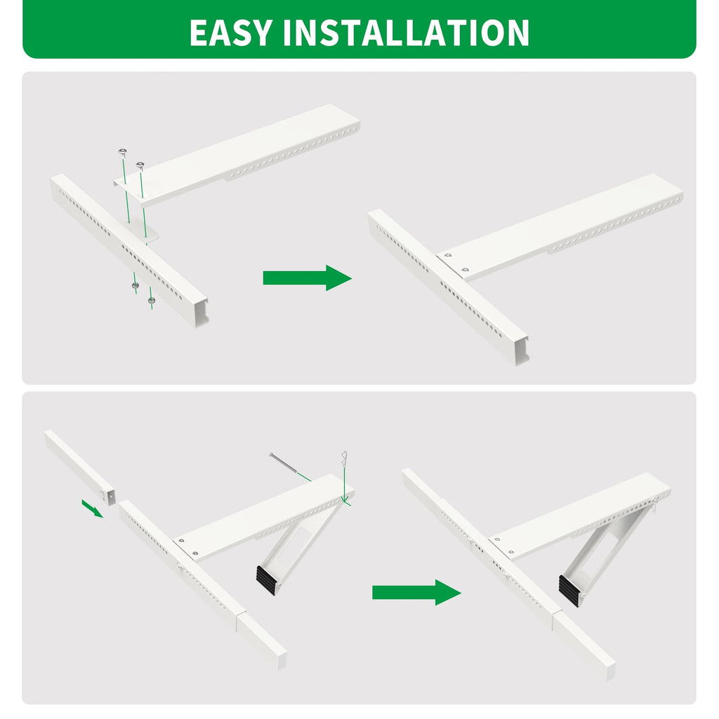 Window AC Bracket No Drill Air Conditioner Support to 160lbs