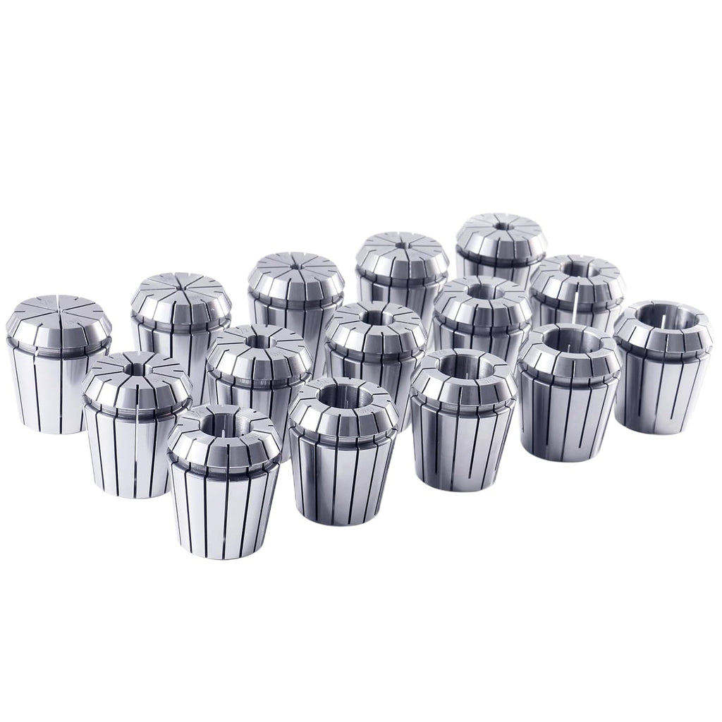 Accusize Industrial Tools ER40 Collet System, R8 Shank, 15 Pcs, 0223-0984
