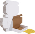 9x6x2 Shipping Boxes Set of 30, White Corrugated Cardboard Mailer Box for Packing Small Business