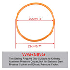 2pcs Pressure Cooker Sealing Silicone Home Seal O Ring Rubber Clear Replacement Gasket Cooking Tools(2pcs 34cm)