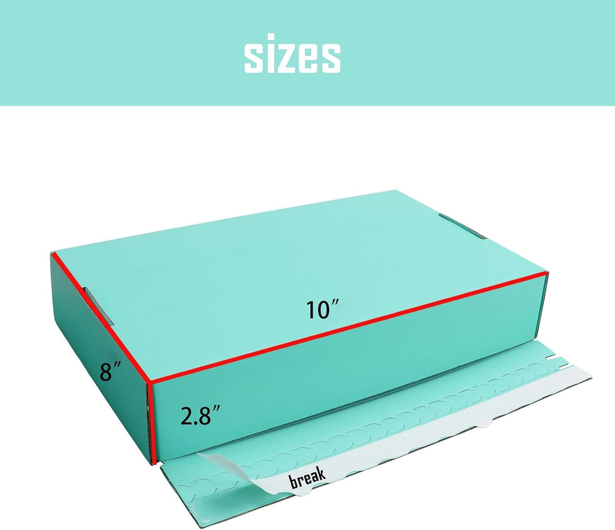 Green Mailer Self-adhesive Shipping Box L10xW8xH2.8Inch Gift Packaging Box