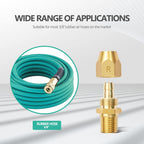 4pcs Premium Solid Brass Pneumatics Reusable Rubber Hose-End Repair Fitting, 3/8" Barb For 3/8-Inch ID Rubber Air Hose With 1/4" NPT