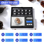 Digital Milligram Scale, 50g/0.001g Powder Scale with Cal Weight